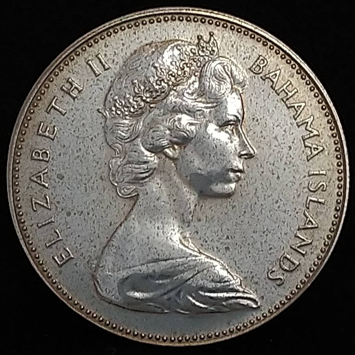 バハマ銀貨　１９７０年　１ドル　/　１８．４６ｇ_画像2