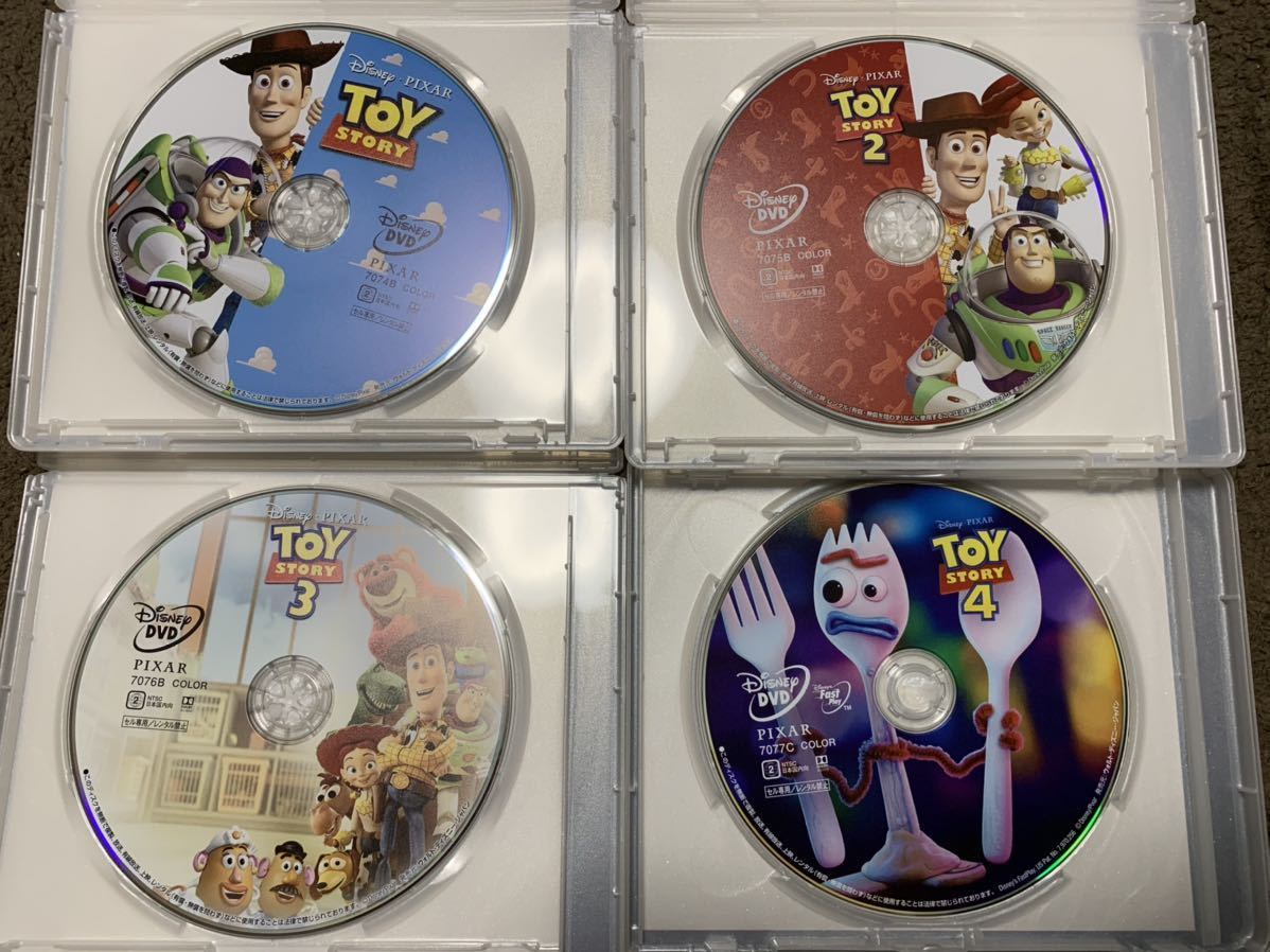 S503 トイストーリー 1 2 3 4 セット DVD と 純正ケース 新品 未再生 正規品 ディズニー MovieNEX DVDのみ (Blu-ray/Magicコード無)