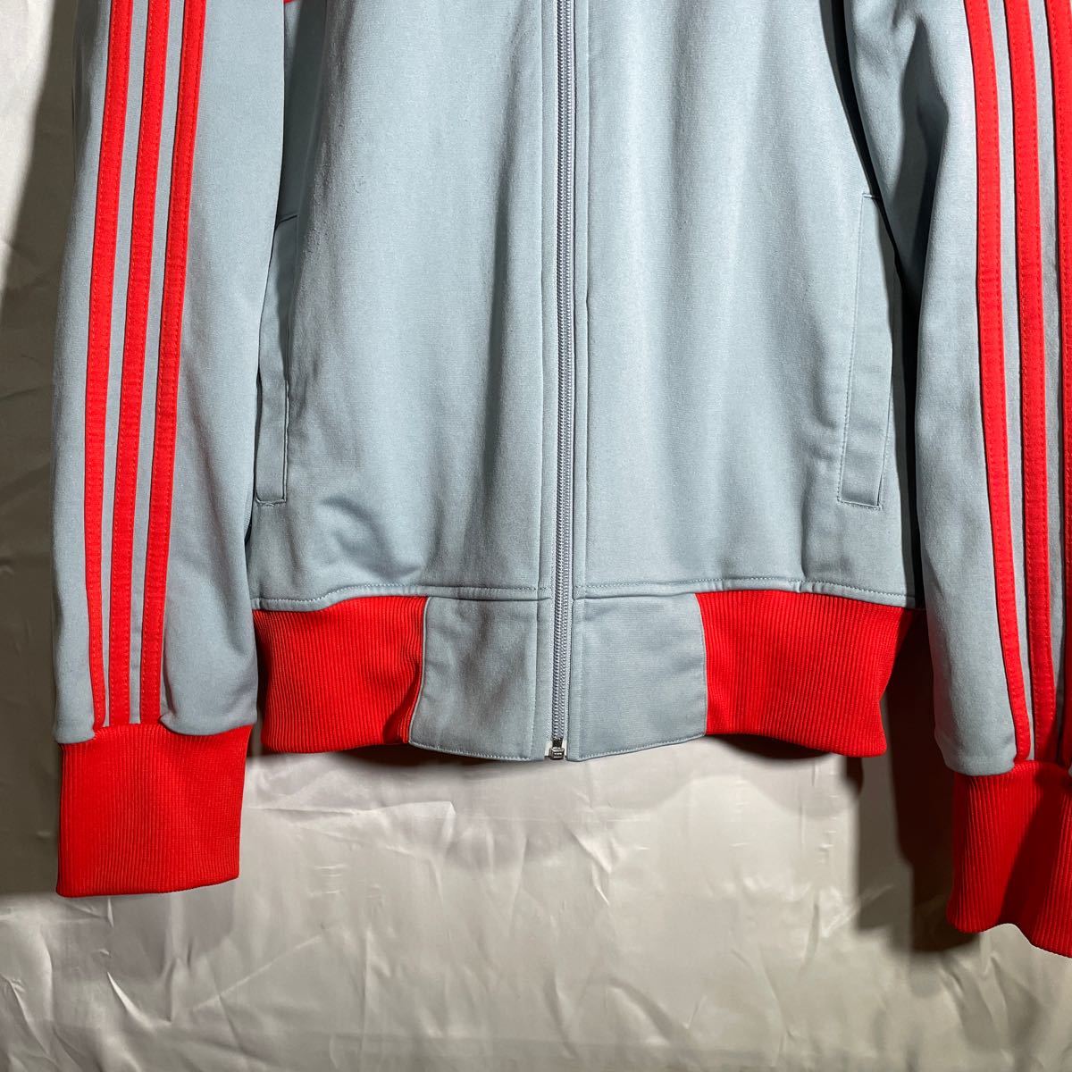 adidas アディダス ジャージ トレフォイル 長袖 グレー オレンジ adidas アディダス ジャージ トレフォイル 長袖 グレー オレンジ