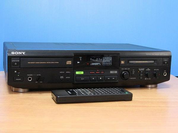 SONY☆メンテ済 動作良好☆高音質 CD+MDデッキ☆簡易リモコン&CD取説付
