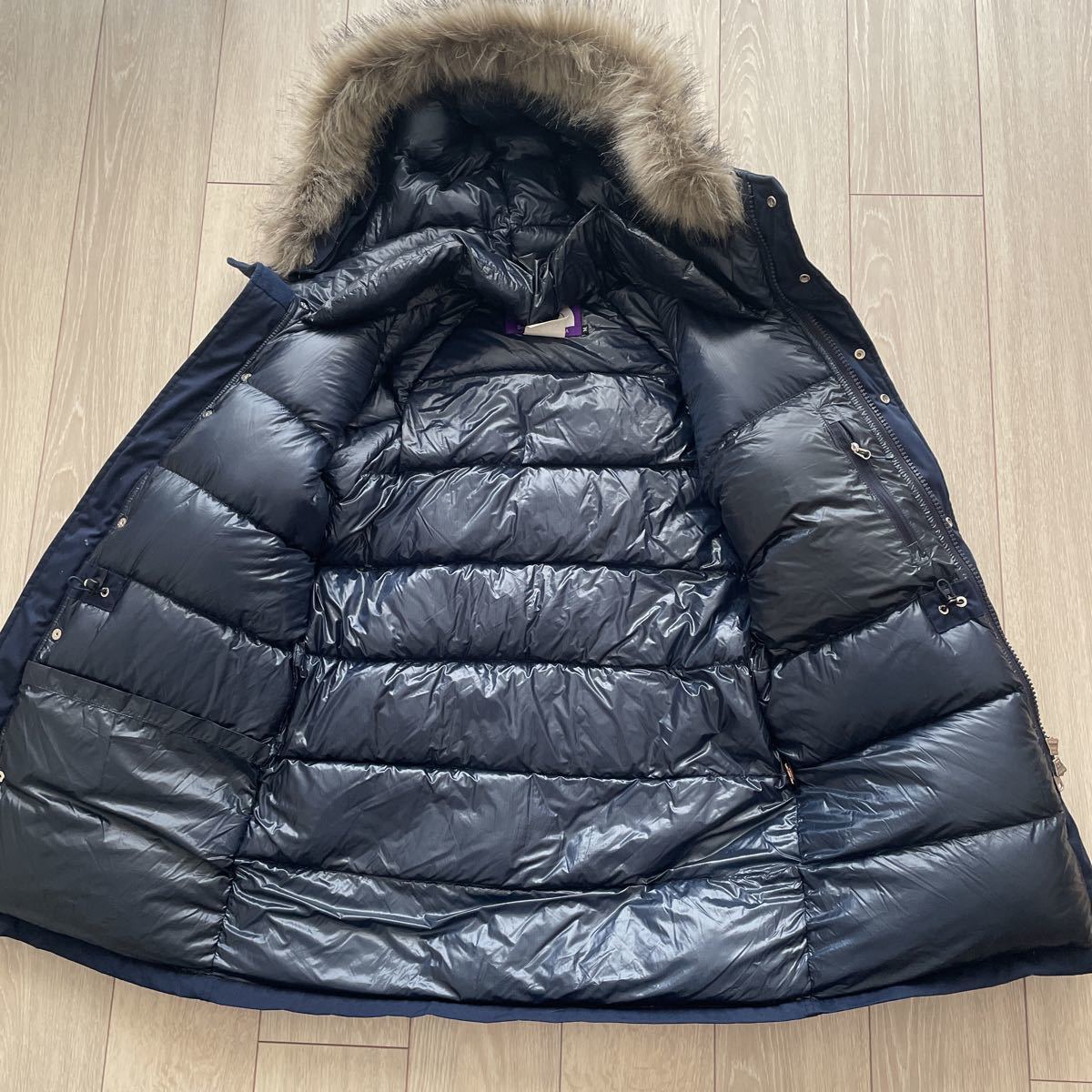 美中古 ノースフェイス パープルレーベル 65/35 ロングセロー ダウンコート ネイビー サイズ M ダウンジャケット North face purple label_画像2