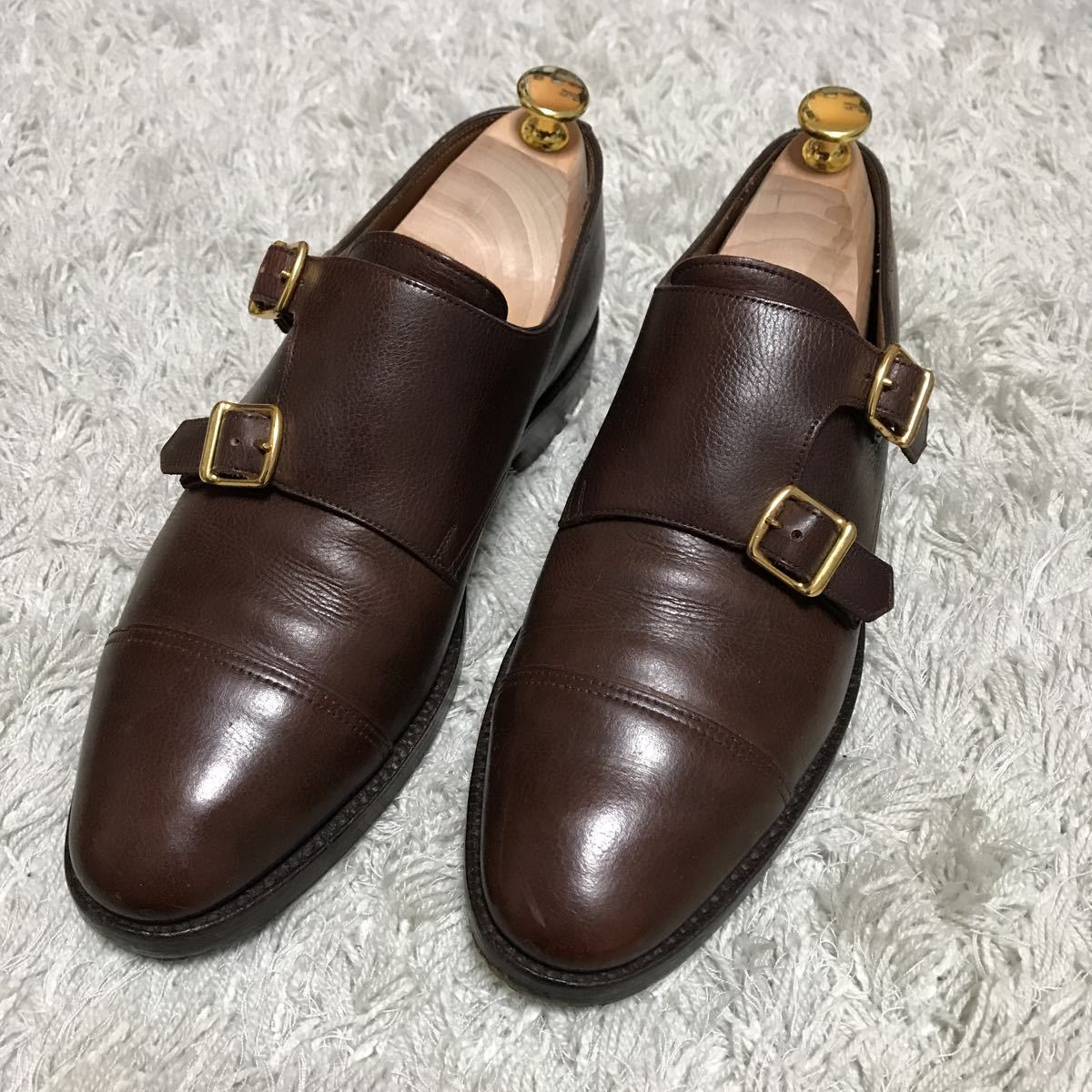 旧 ジョンロブ JOHN LOBB 6 ウィリアム WILLIAM ビジネス ドレス レザーシューズ 英国王室 革靴 紳士靴 ダブルモンク ダークブラウン