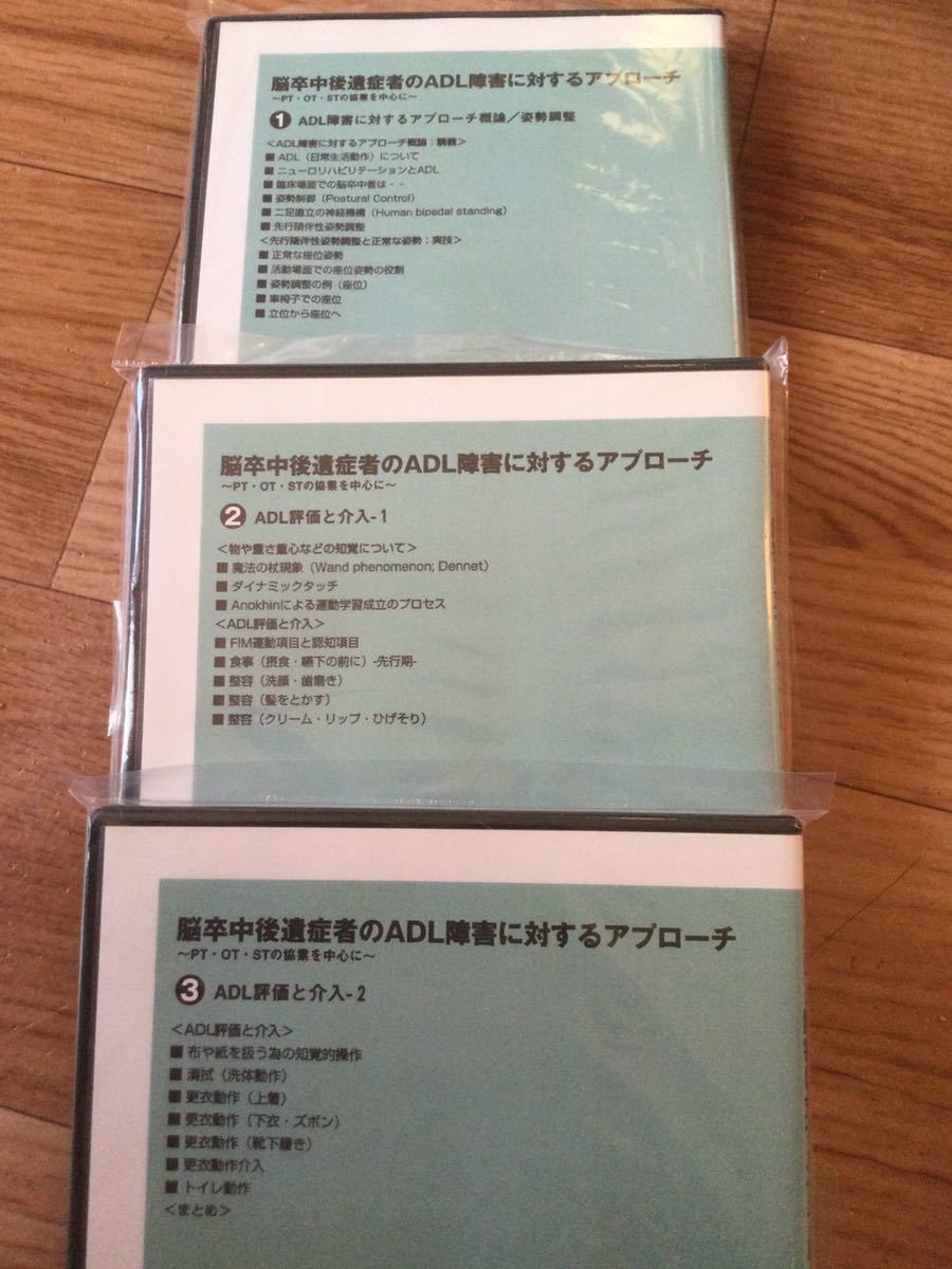 【送料無料！】脳卒中後遺症者のADL障害に対するアプローチ　～PT・OT・STの協業を中心に～　DVD全３巻セット　●ジャパンライム_画像2