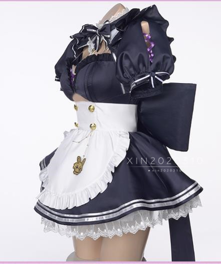 【即納】実物撮影 Fate/Grand Order マシュ・キリエライト メイド服 コスプレ衣装 風(ウィッグ 靴別売り)_画像2