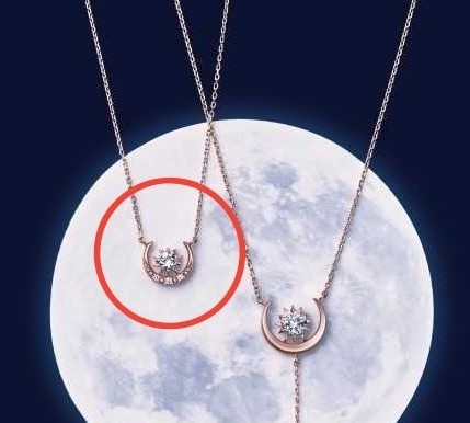 新品同様 STAR JEWELRY K10 PG ネックレス ダイヤモンド ホワイト