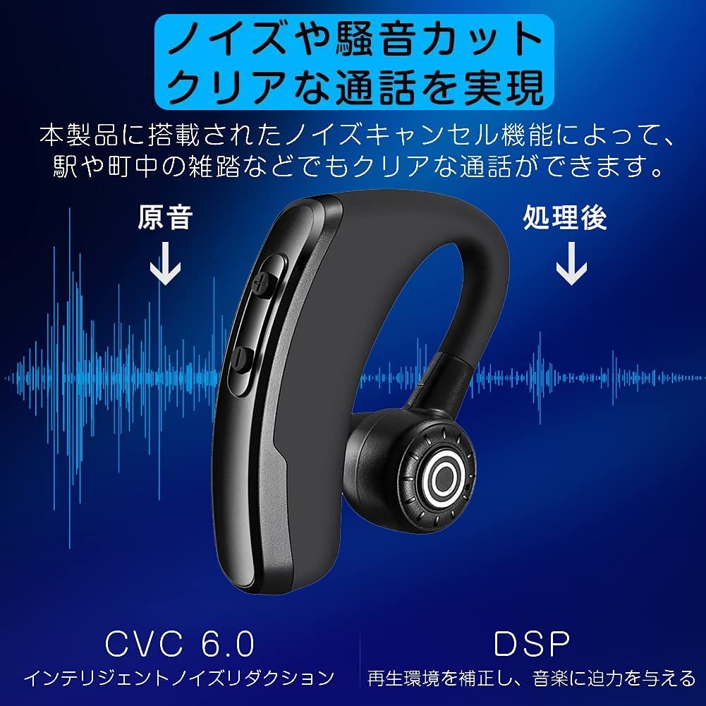 1円スタート！送料無料！Bluetoothイヤホン 片耳 高音質 ハンズフリー通話 CSR4.0ノイズキャンセリング 快適 ワイヤレス イヤホン_画像6