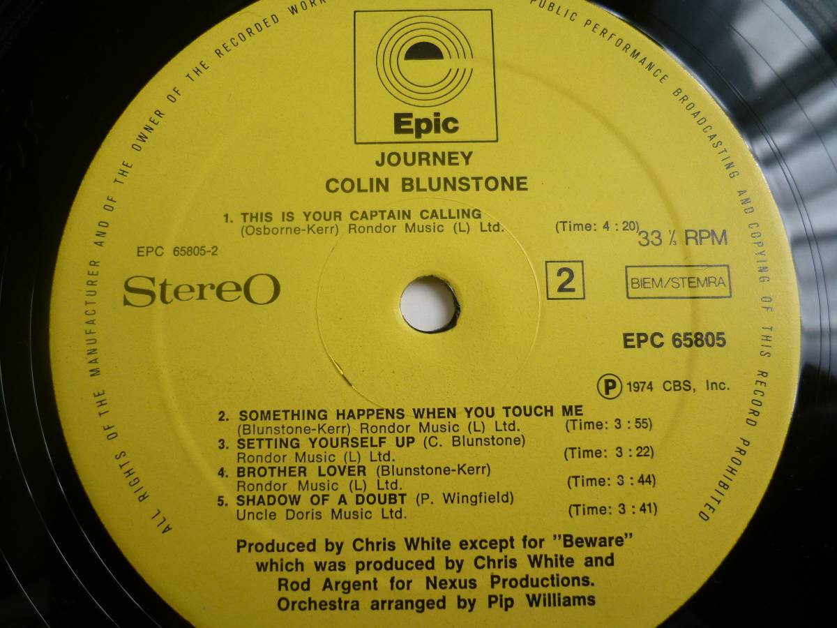Colin Blunstone『Journey』LP Soft Rock ソフトロックの画像4