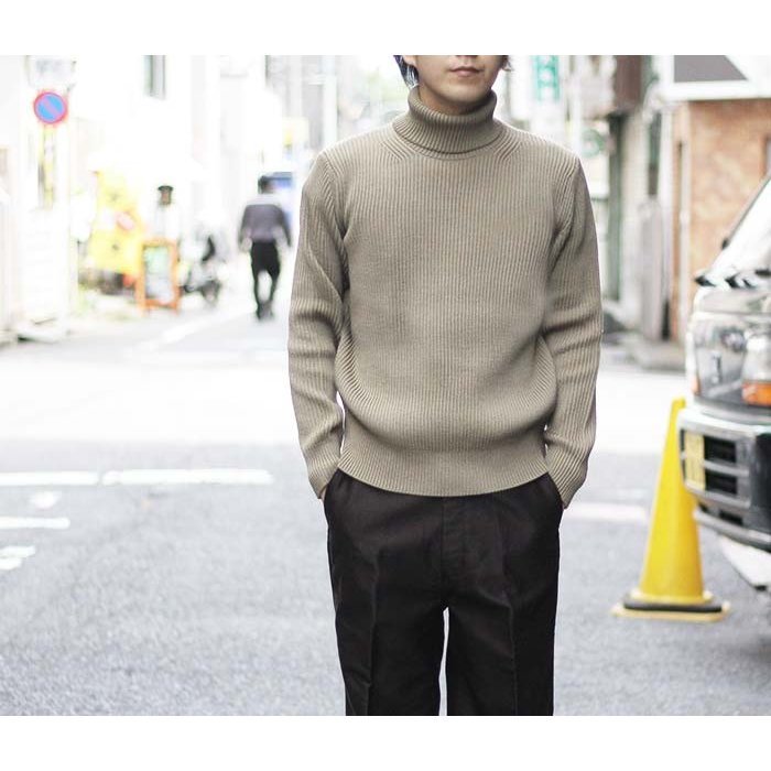 AURALEE オーラリー SUPERFINE KNITスーパーファイン ウールリブ タートルネック セーター  ニット(A6AT03RK-TURTLE) Size 4