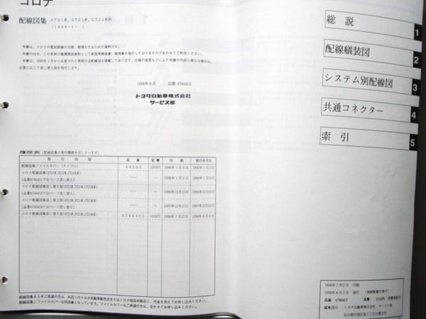 トヨタ CORONA AT21#,ST21#,CT21#系'1996.01- 配線図集_画像2