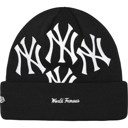 Supreme / New York Yankees New Era Box Logo Beanie Black 