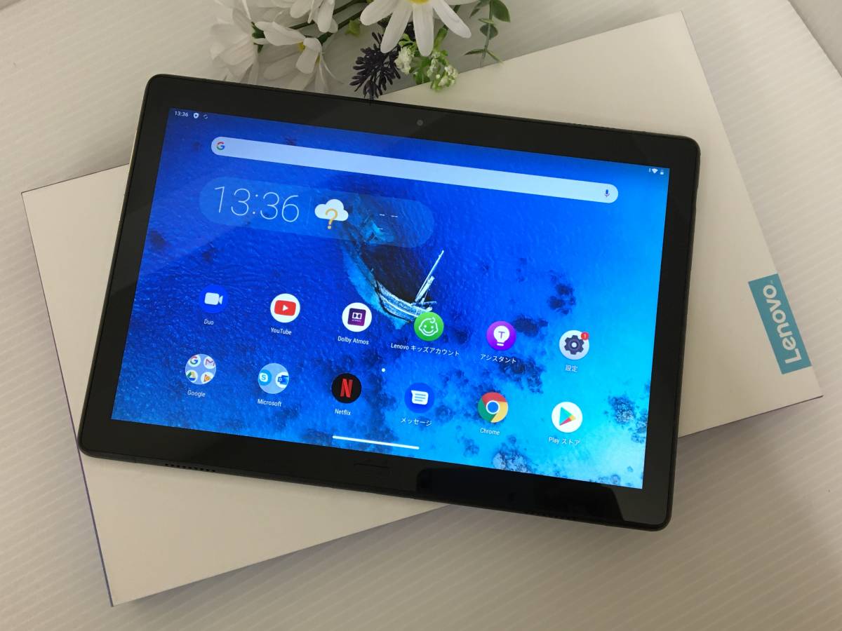 ☆【良品】Lenovo Tab P10 TB-X705L ZA450034JP 32GB 10.1インチ オーロラブラック Android タブレット 動作品_画像1