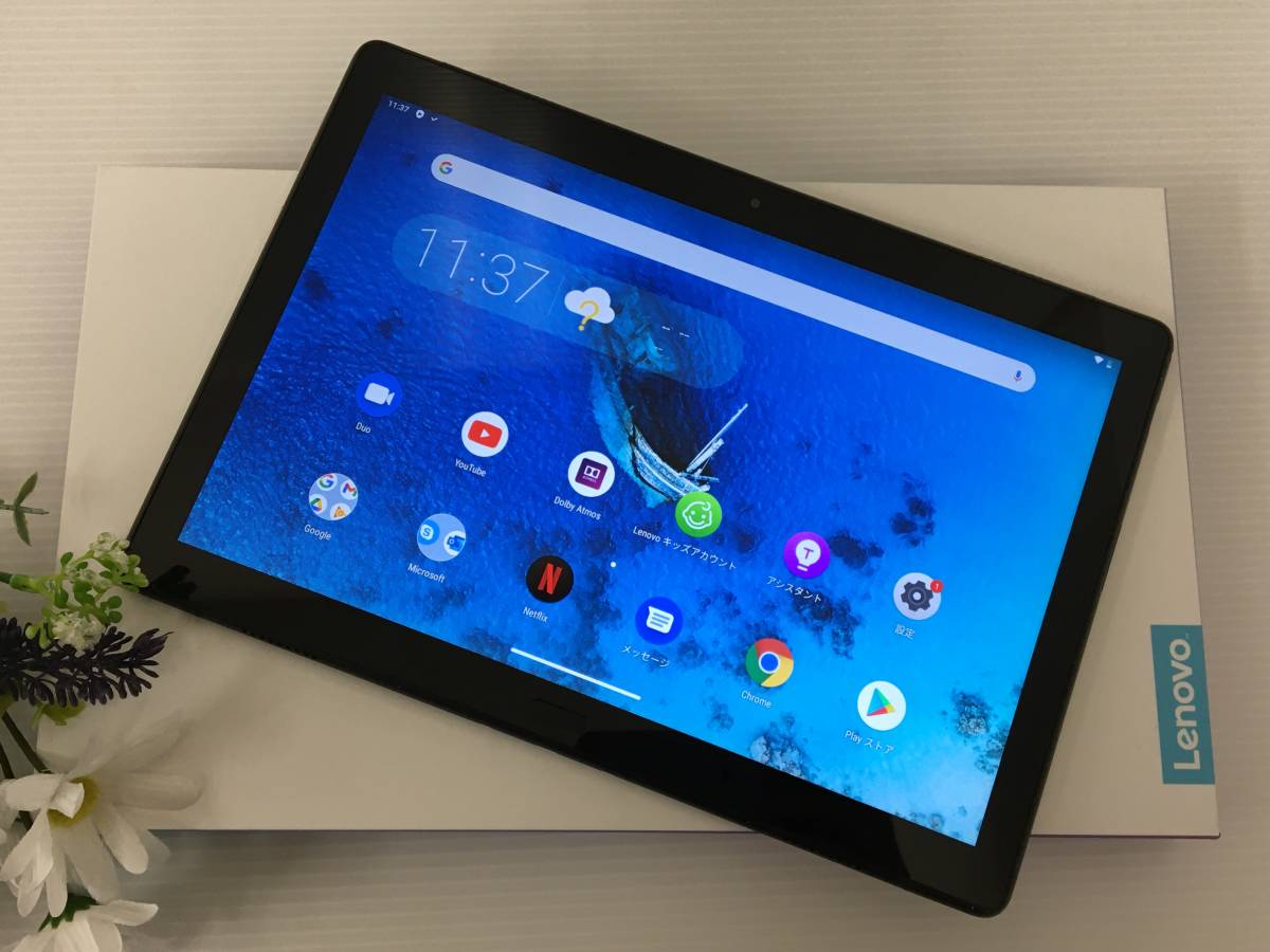 ☆Lenovo Tab P10 TB-X705L ZA450034JP 32GB 10.1インチ オーロラブラック Android タブレット 動作品_画像1