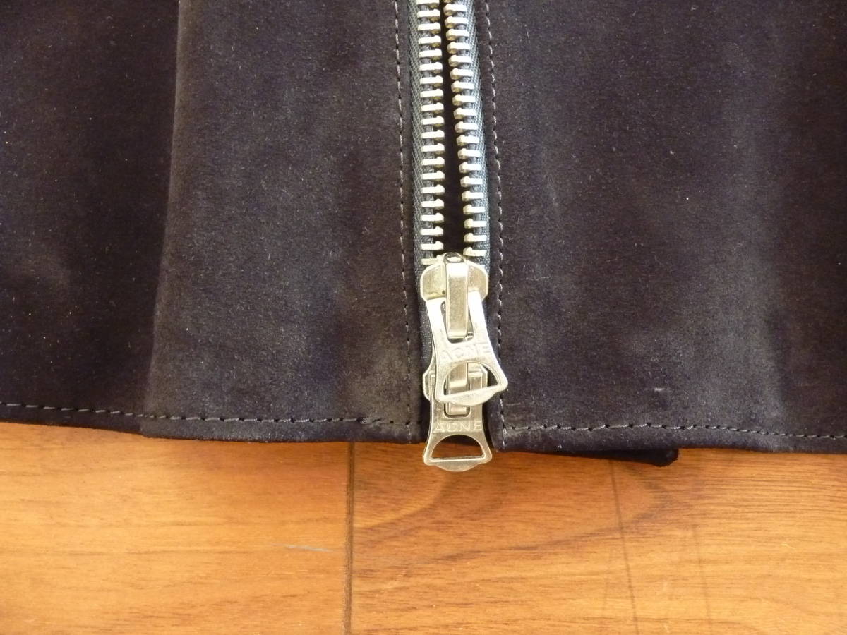 新品!Acne Studios アクネ スエードレザーライダースジャケット