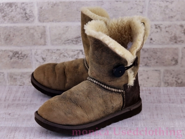 MH786* lady's [UGG Australia ] mouton boots tea Brown 25.