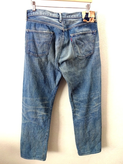 初期 日本製/LEVI’S VINTAGE CLOTHING/ヴィンテージ加工/LVC55501/1955年復刻 501XX BIG E セルビッチ デニム/W36/リーバイス 赤耳_画像5