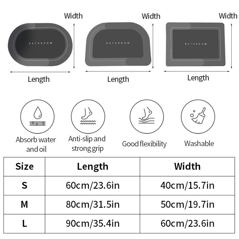 爆売れ ナッパ 超吸収性バスマット 速乾性 洗濯が簡単 キッチンマット_画像6