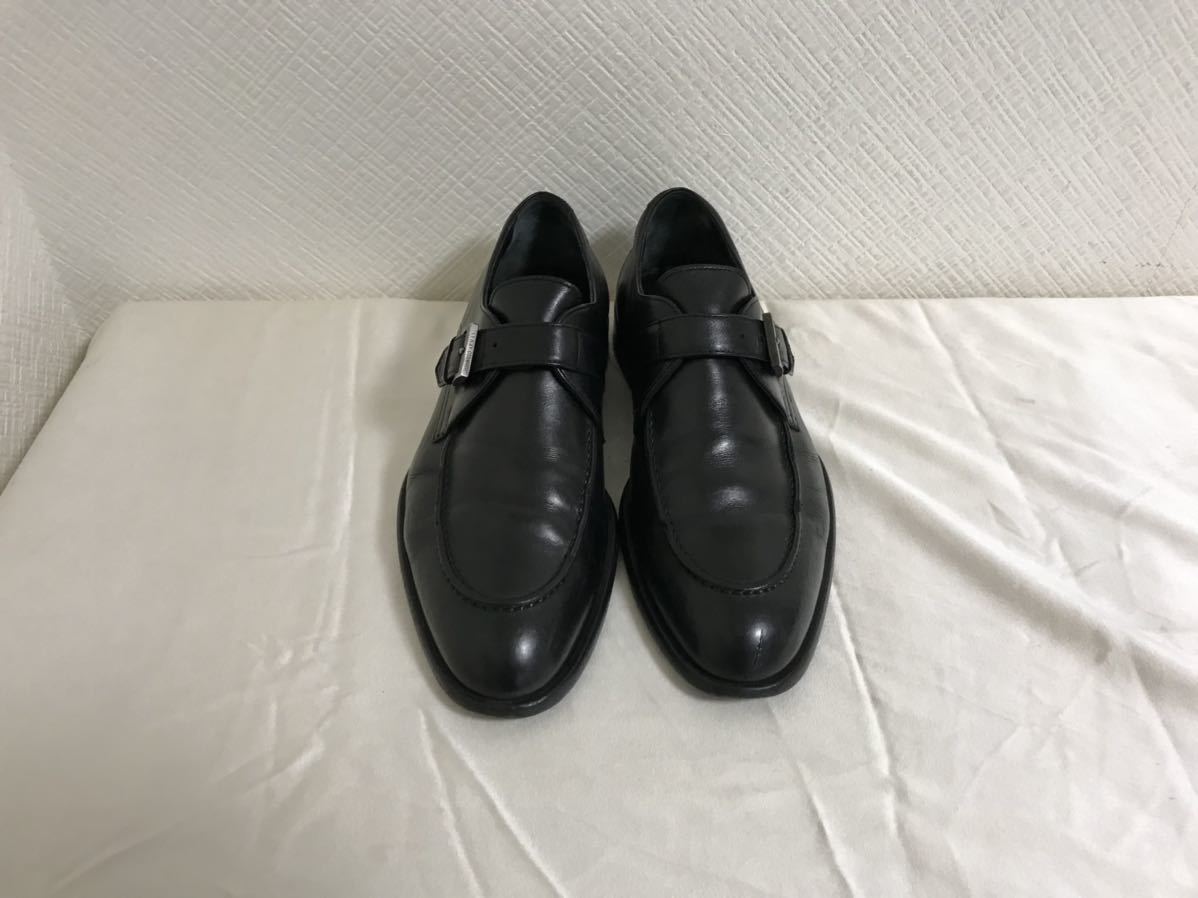  genuine article joru geo Armani GIORGIOARMANI original leather business shoes men's black black 25cm Italy made 40