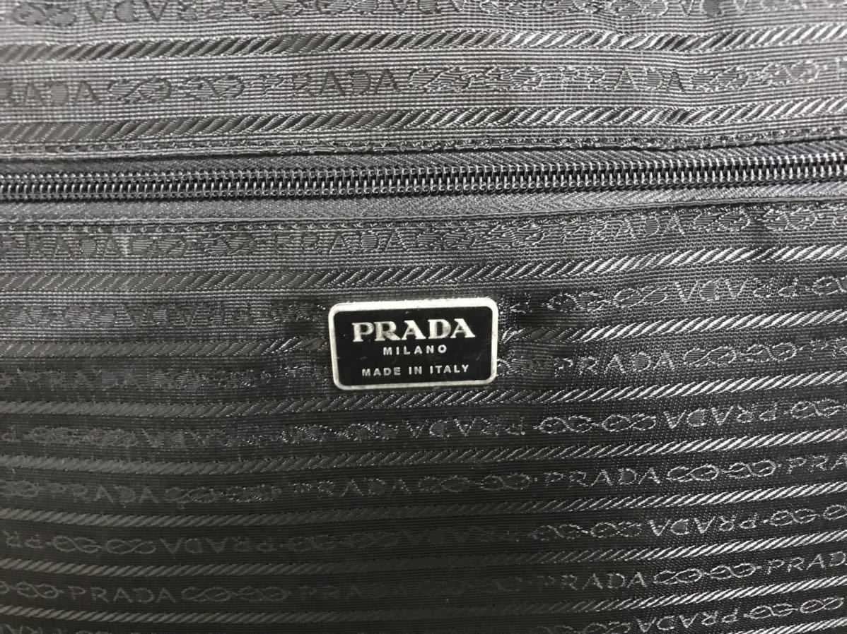  подлинный товар Prada PRADA нейлон чемодан дорожная сумка деловая сумка женский мужской чёрный черный путешествие путешествие Италия производства командировка 