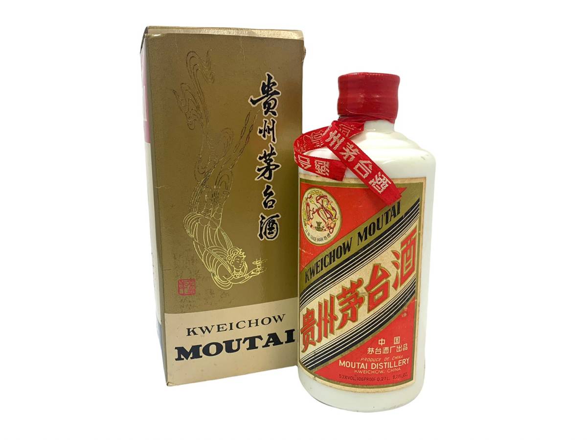 未開栓】貴州茅台酒 マオタイ酒 天女ラベル ハーフ 270ml 53% (約)647g