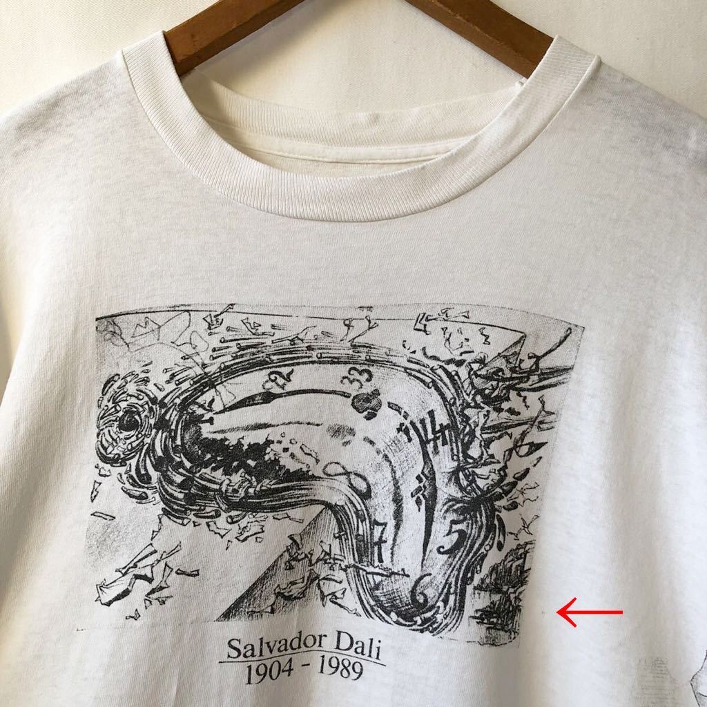 80s 90s Salvador Dali マルチプリント Tシャツ XL位 ビンテージ 80年代 90年代 サルバドール ダリ アート オリジナル ヴィンテージ_画像4