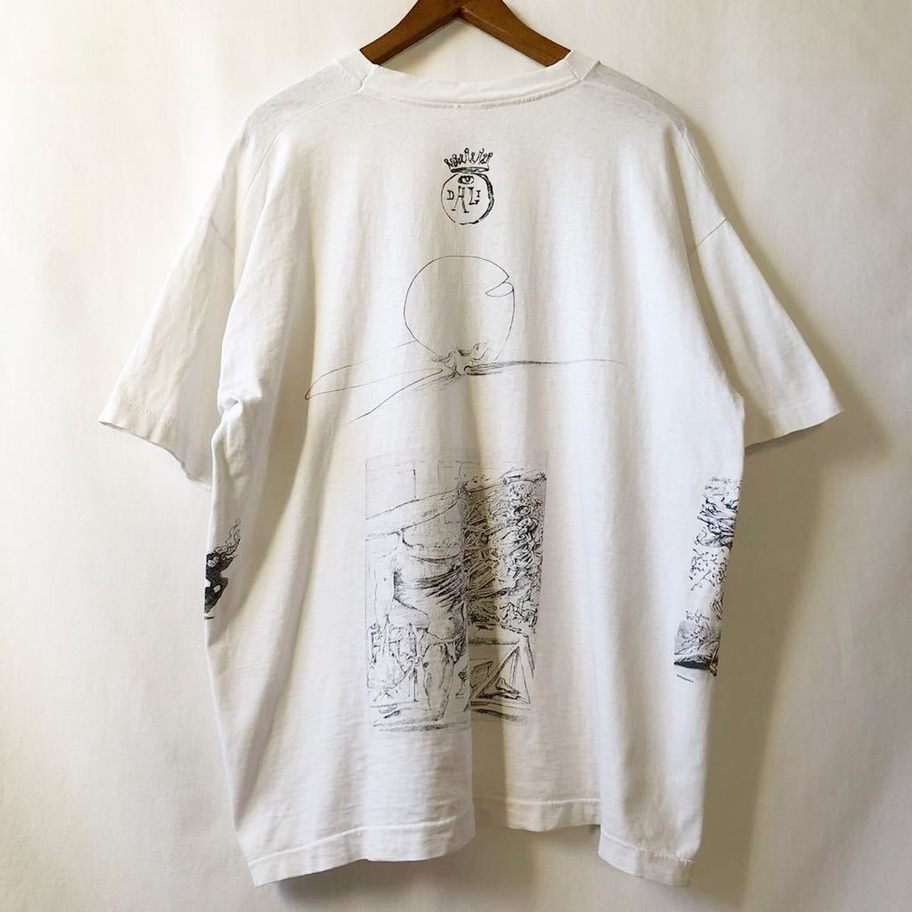 80s 90s Salvador Dali マルチプリント Tシャツ XL位 ビンテージ 80年代 90年代 サルバドール ダリ アート オリジナル ヴィンテージ_画像3