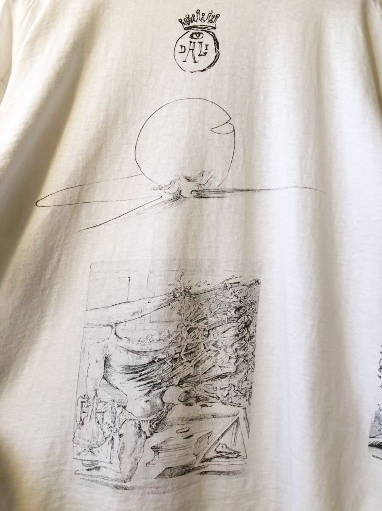 80s 90s Salvador Dali マルチプリント Tシャツ XL位 ビンテージ 80年代 90年代 サルバドール ダリ アート オリジナル  ヴィンテージ