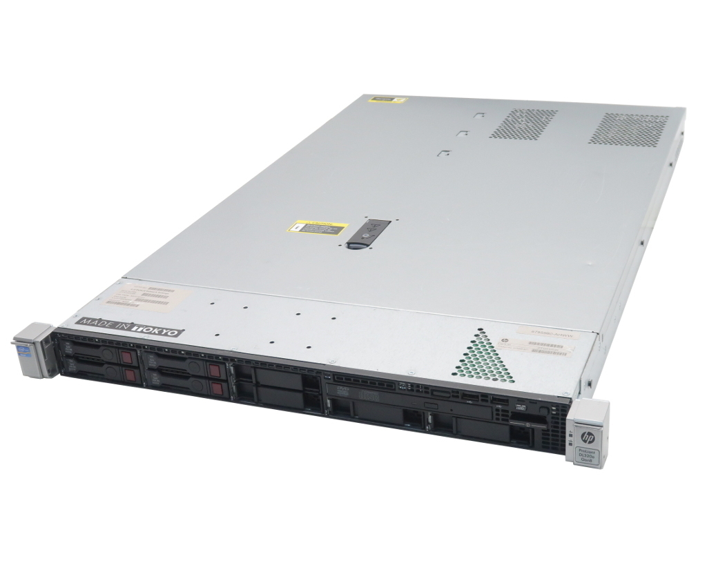 新品?正規品  300GBx4台(SAS2.5インチ/6Gbps/RAID6構成) 16GB 3.1GHz v2 E3-1220 Xeon Gen8 DL320e ProLiant hp DVD-ROM P420(FBWC/1GB) SmartArray AC*2 HP、コンパック