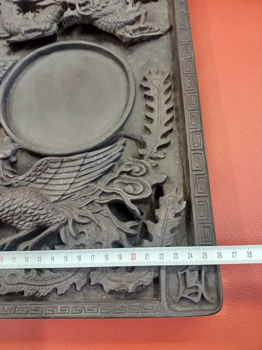 中国美術端渓硯雲龍彫刻石眼箱入文房四宝コレクション美術品【在庫僅少