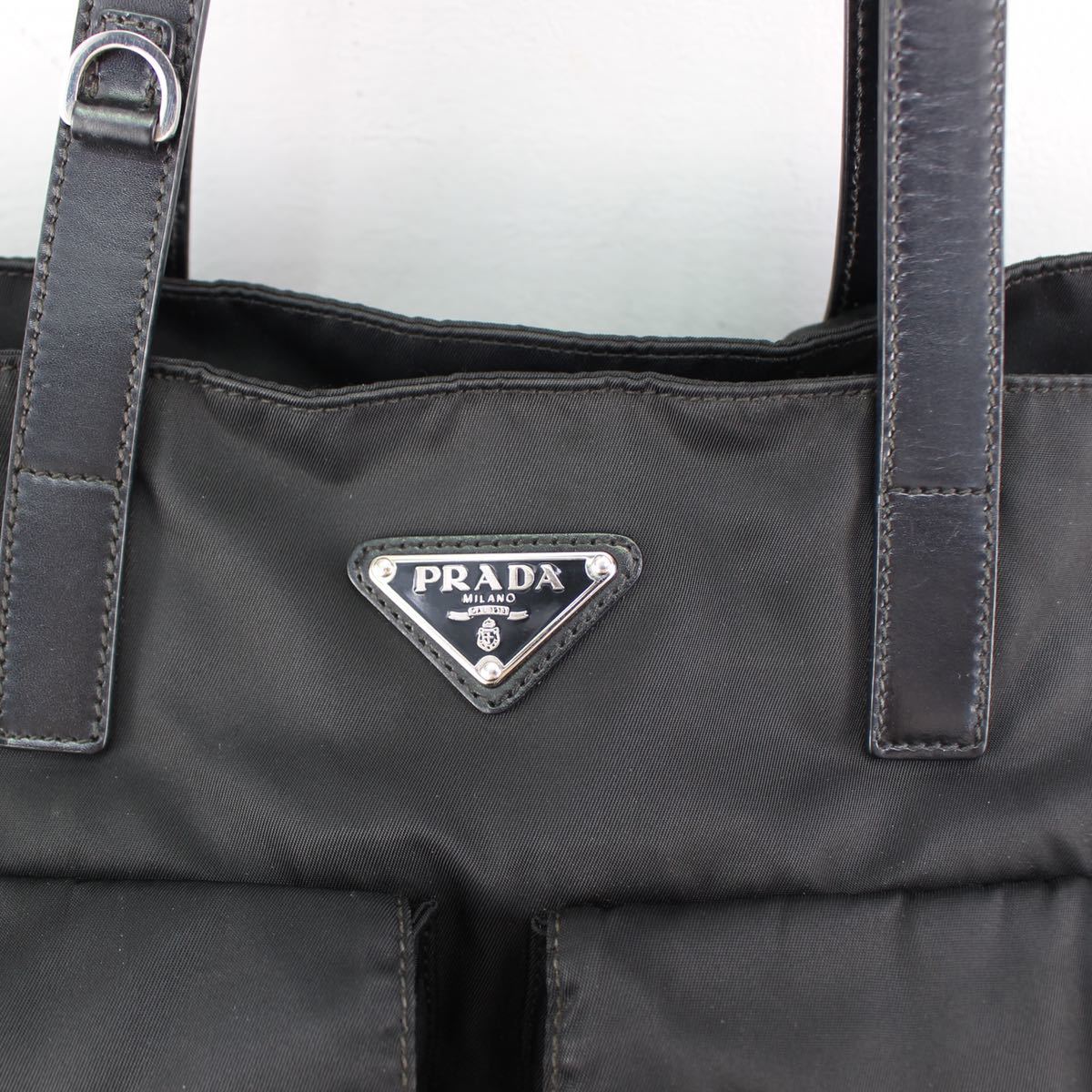 PRADA 2POCKET LOGO NYLON TOTE BAG MADE IN ITALY/プラダ2ポケット