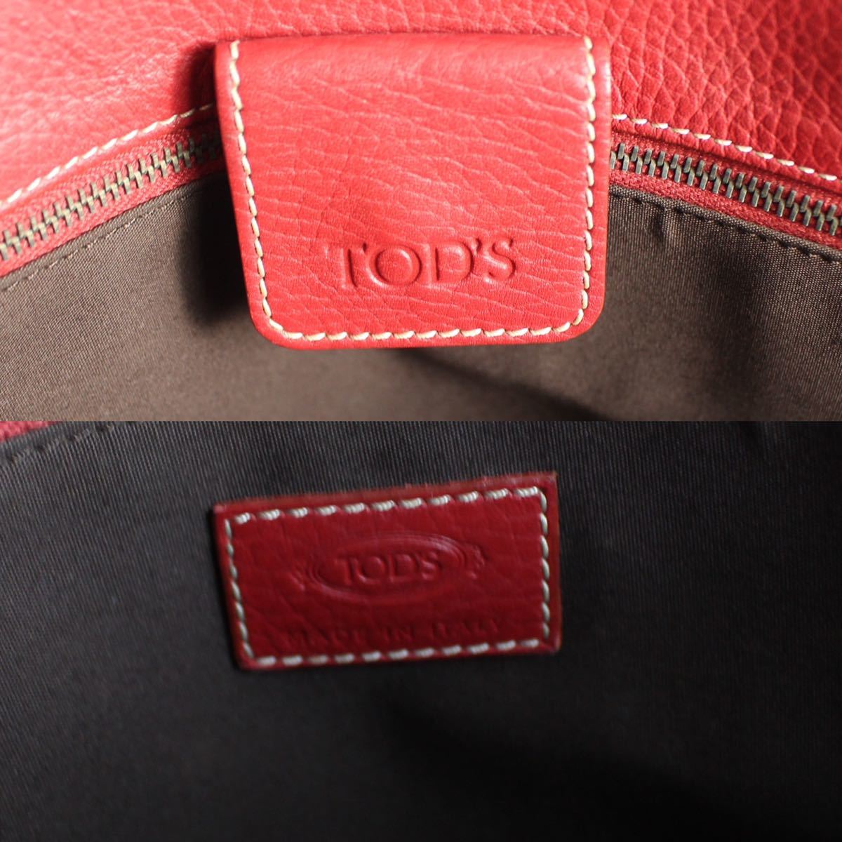 TOD'S LEATHER TOTE BAG MADE IN ITALY/トッズレザートートバッグ