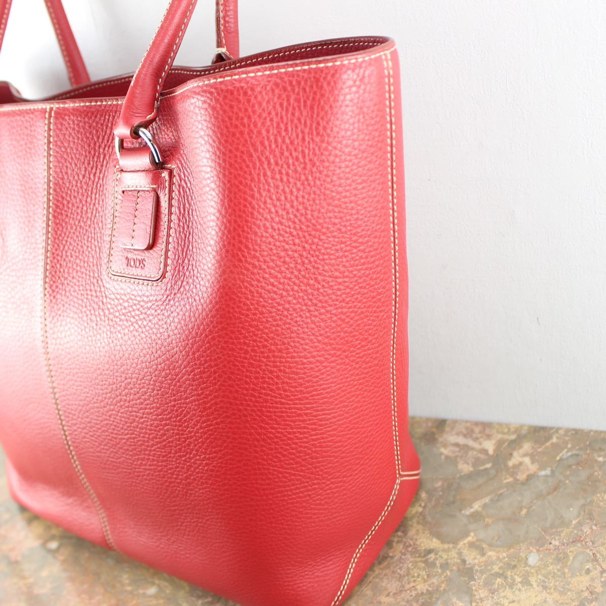 TOD'S LEATHER TOTE BAG MADE IN ITALY/トッズレザートートバッグ