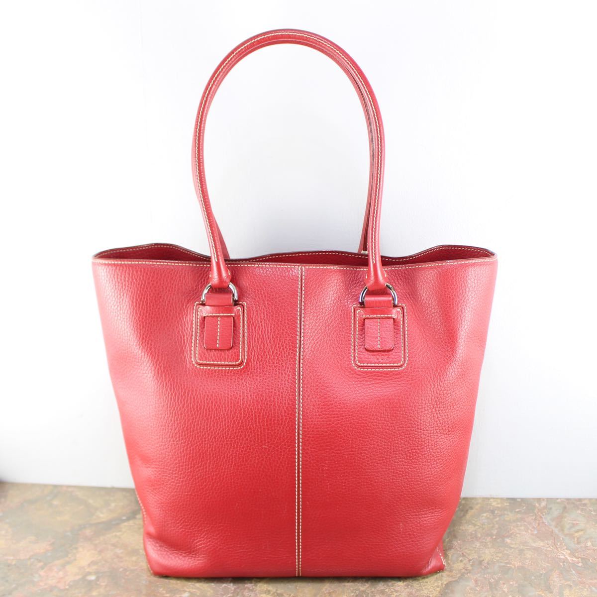 TOD'S LEATHER TOTE BAG MADE IN ITALY/トッズレザートートバッグ