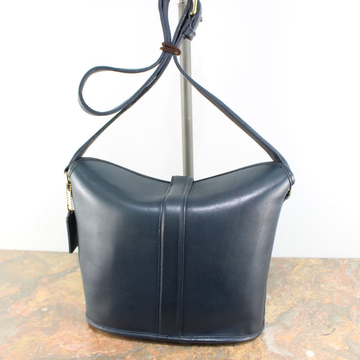OLD COACH TURN LOCK LEATHER SHOULDER BAG MADE IN USA/オールド