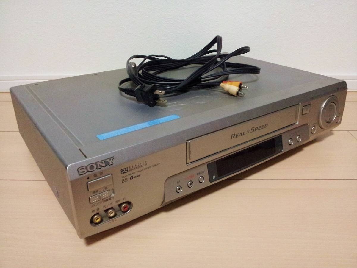 格安中古品!!★SONY VHS Hi-Fi ビデオデッキ SLV-R500 ★ソニー ビデオカセットレコーダー ★現状渡し動作不良品ジャンク修理必要 部品取り_画像1