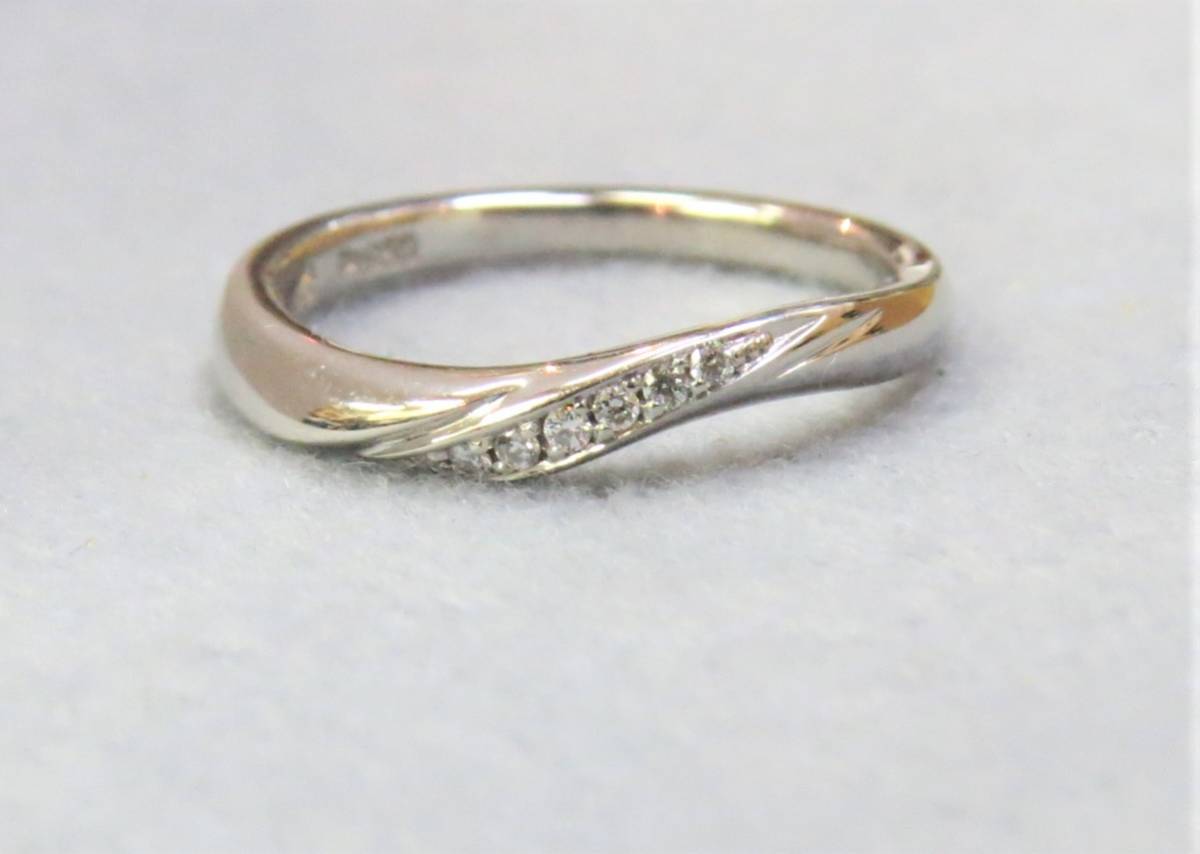  wedding ring [4*C][Pt950] consumption tax & postage included * natural diamond *3.2g* new goods 