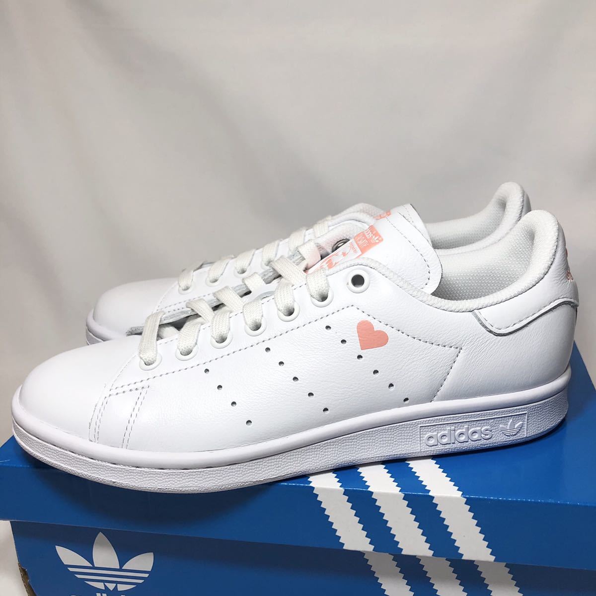 新品】adidas STAN SMITH W アディダス スタンスミス レディース スニーカー ホワイト ピンク 白 ハート FW6227 23.0 