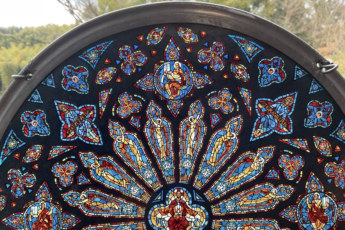 貴重 セント・ジョン・ザ・ディヴァイン大聖堂 バラ窓 ローズウィンドウ ステンドグラス グラスマスター社 Glassmasters