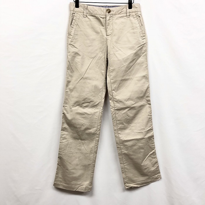 GAP KHAKI ギャップ 1 レディース 女性 若干フレア チノパンツ ストレッチ 無地 ジップフライ ロング 綿×ポリウレタン ベージュカーキ_画像1