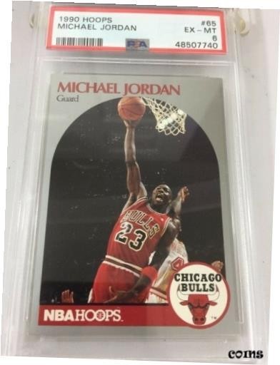 トレーディングカード Michael Jordan NBA Hoops 1990 #65 PSA 6 EX-MT #13852 bcde48mJKvyzDST3-2975 その他