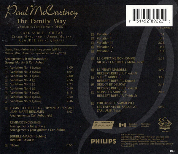 ♪新品未開封♪消費税不要♪ ポール・マッカートニー Paul McCartney, Carl Aubut - The Family Way [Philips 314 528 922-2]_画像2