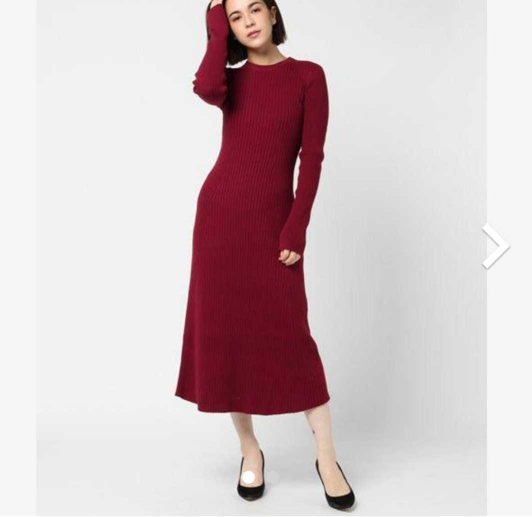 国内正規品 SLY リブニットワンピース BLACK バックレースアップ ミニワンピ 値下げしました!SLY リブニットワンピース