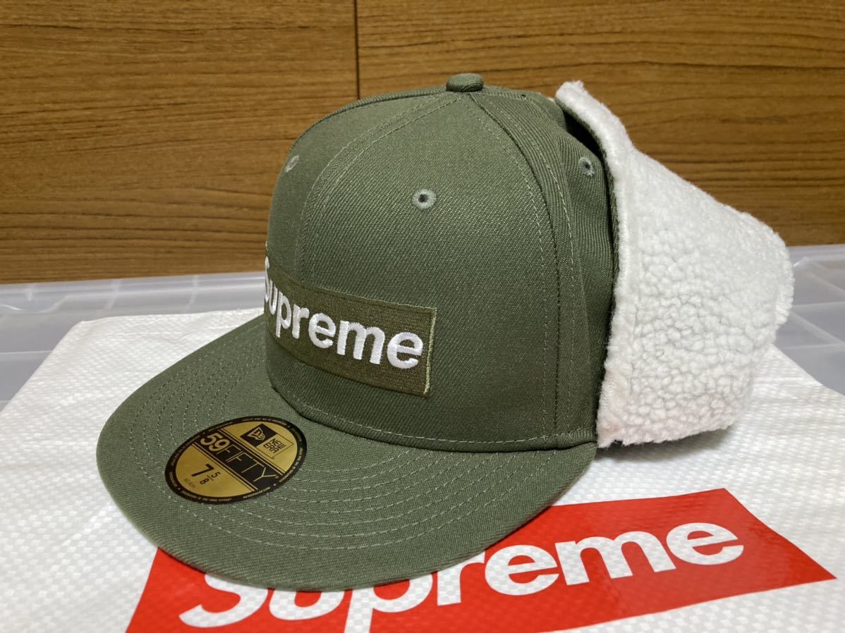 7 5/8 60.6cm 新品未使用 21AW Supreme Earflap NEW ERA Box Logo