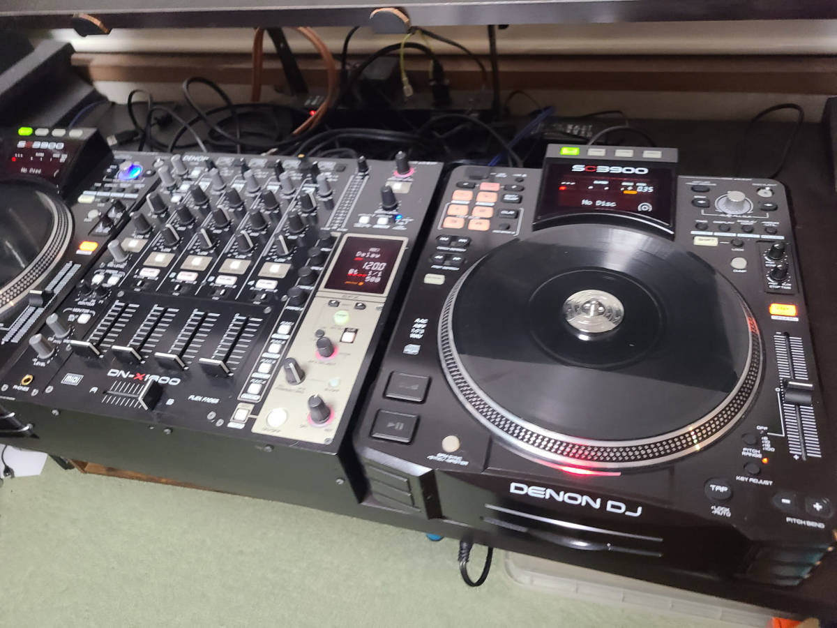 DENON デノン DJ CDJ SC3900 ×2台 + 4chミキサー DN-X1600 セット_画像2