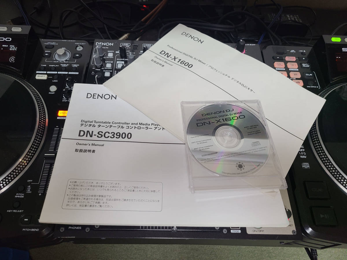 DENON デノン DJ CDJ SC3900 ×2台 + 4chミキサー DN-X1600 セット_画像5