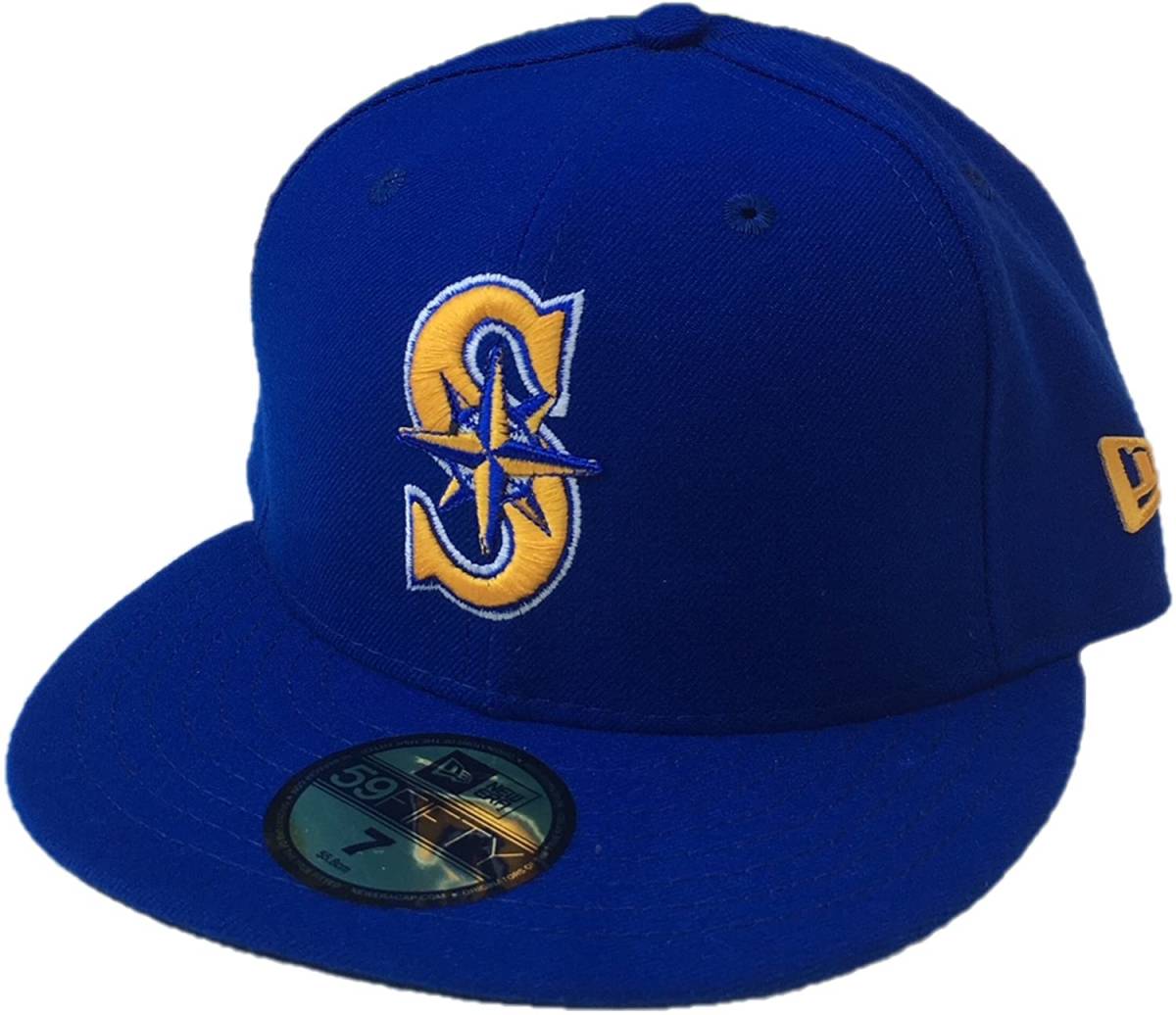 New Era ニューエラ 59FIFTY MLB Seattle Mariners シアトル マリナーズ ベースボールキャップ ロイヤルブルー 7 55.8cm [並行輸入品]