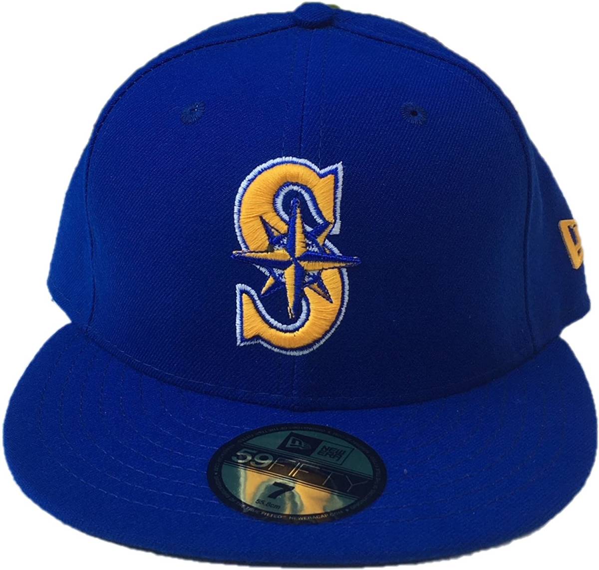 New Era ニューエラ 59FIFTY MLB Seattle Mariners シアトル マリナーズ ベースボールキャップ ロイヤルブルー 7 55.8cm [並行輸入品]