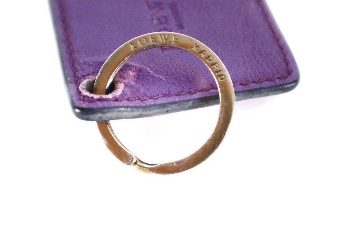 LOEWE Loewe очарование брелок для ключа кольцо для ключей кожа Logo 