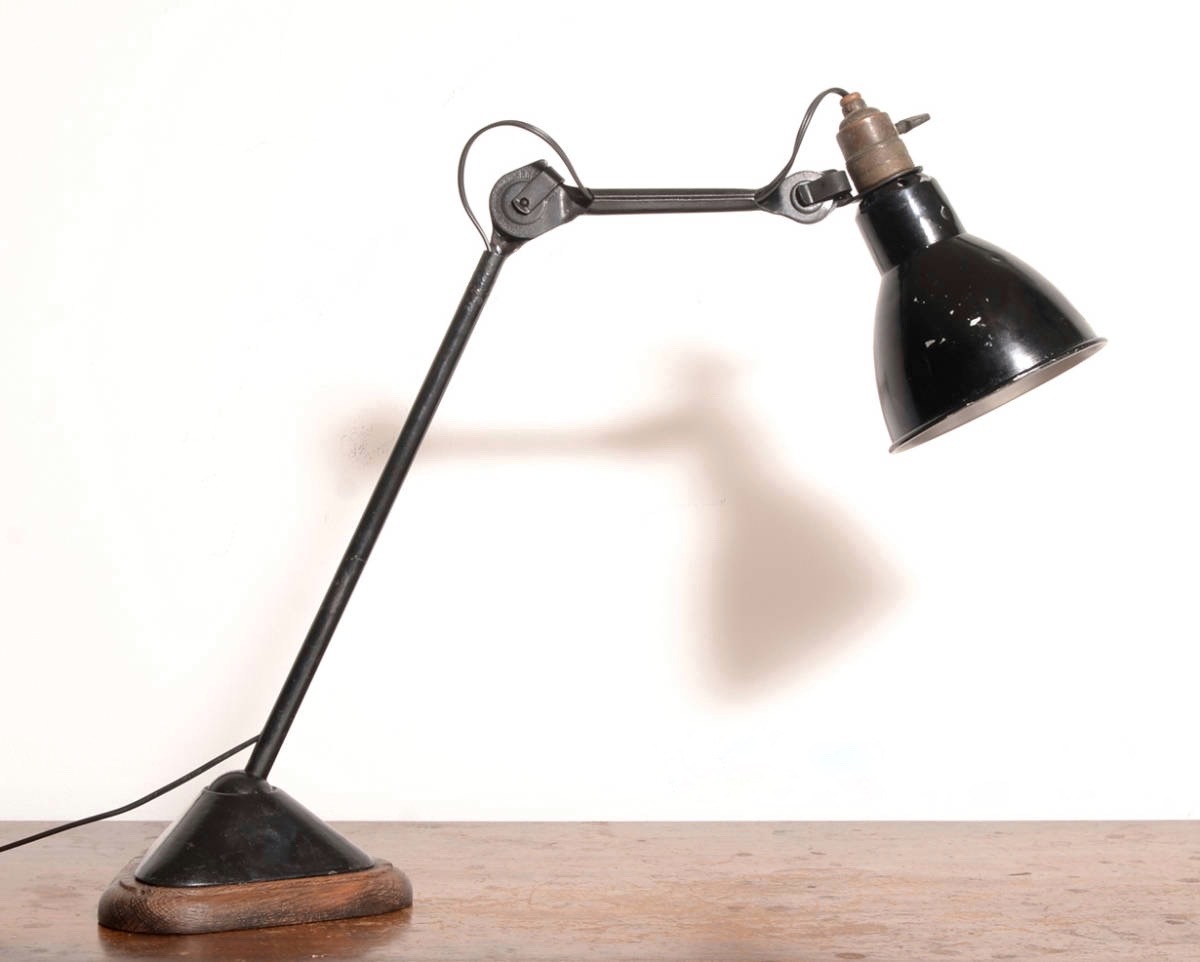 GRAS LAMPE Model 206 c1920 ランプグラ ウッドベース デスクランプ Industorial-Atlier Lamp