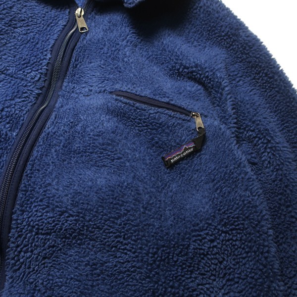 超名作 90s USA製 patagonia パタゴニア レトロパイルカーディガン レトロX フリースジャケット ネイビー 紺色 Mサイズ メンズ 古着
