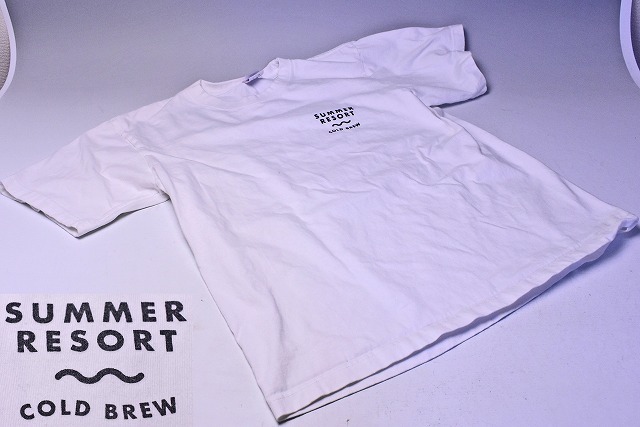 SUMMER RESORT ★ Cold Brew Girl T-shirt ★ コールドブリューガール ★ Tシャツ ★ REC COFFEE ★ レックコーヒー ★ 白 ★ M ★ 中古_画像2